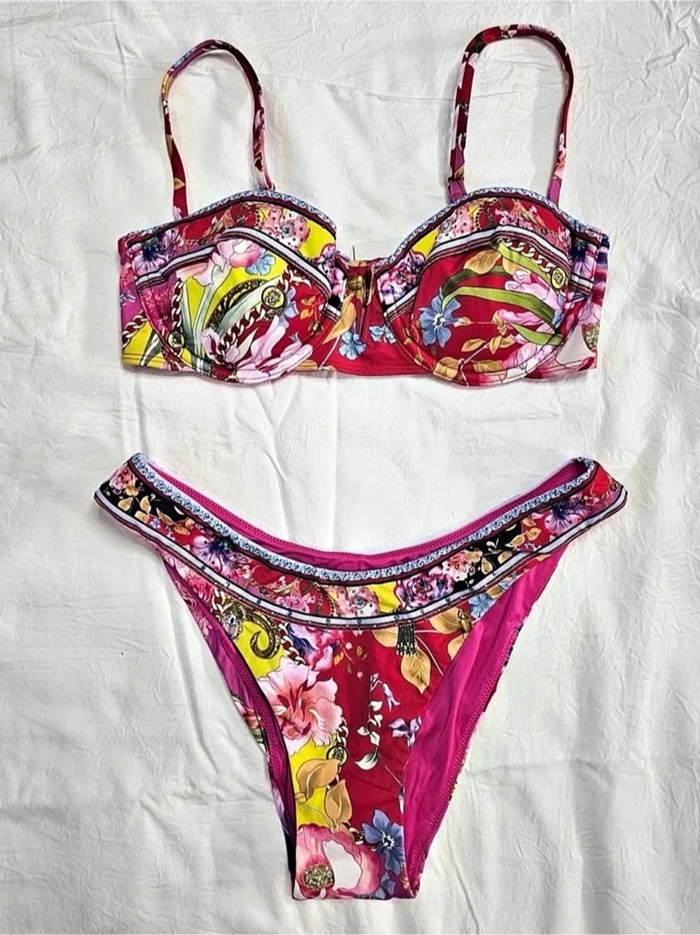 CAMILLA SMALL  Floral Bikini Set in Pink & Multicolor